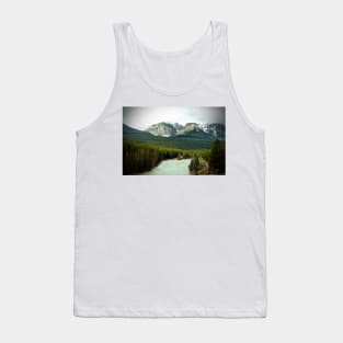 Canadian Rocky Mountains Bow River Banff Alberta Canada Tank Top